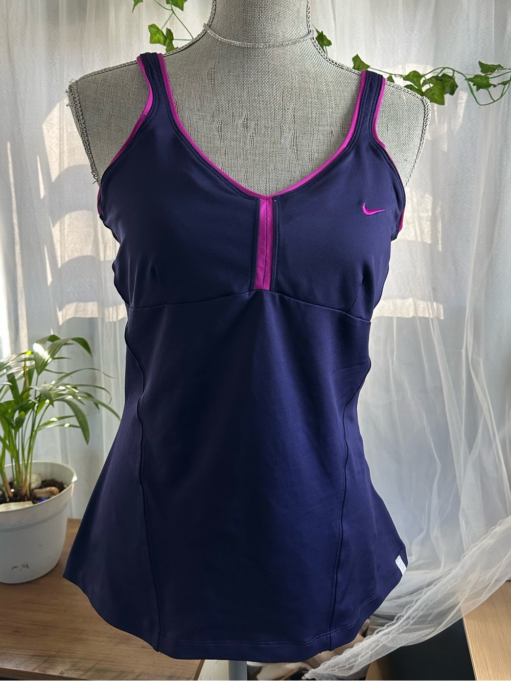 Nike Purple Athletic Tank with Pink Trim